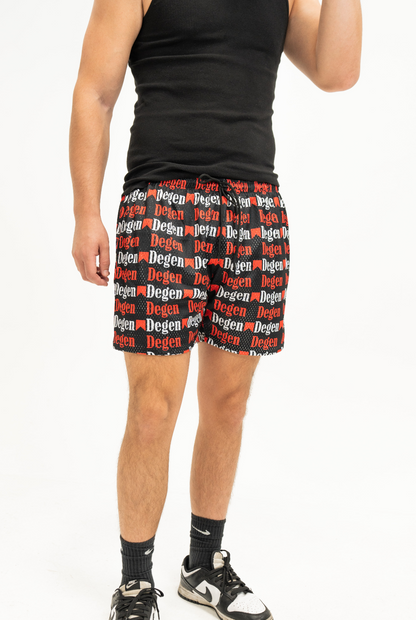 BLACK MARBEEZY 5" MESH SHORT