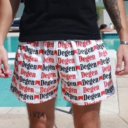 RED MARBEEZY 5" MESH SHORT