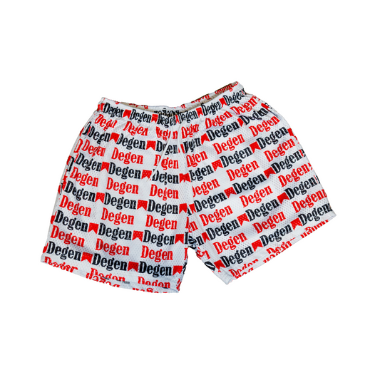 RED MARBEEZY 5" MESH SHORT